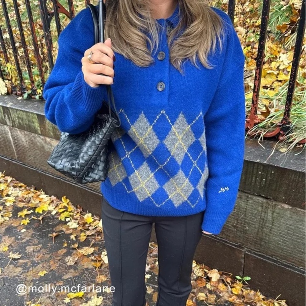 DAMSON MADDER Saskia Rugby Jumper Sweater n Cobalt 6